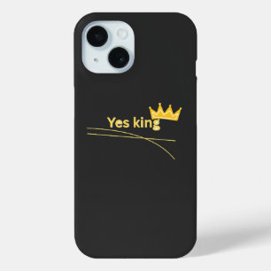 Funda Para iPhone 15 Sí Rey Corona Meme Divertido