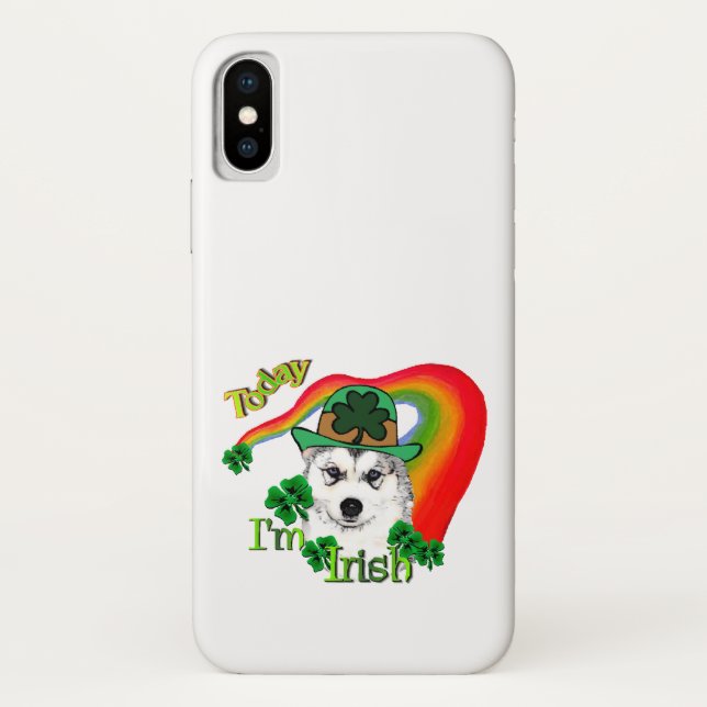Funda De Case-Mate Para iPhone Siberian Husky St Patrick (Reverso)