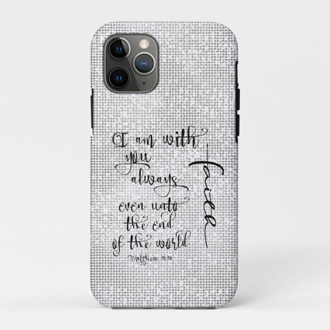 Funda De Case-Mate Para iPhone Siempre Estoy Con Ustedes Biblia Verbalmente Crist (Reverso)