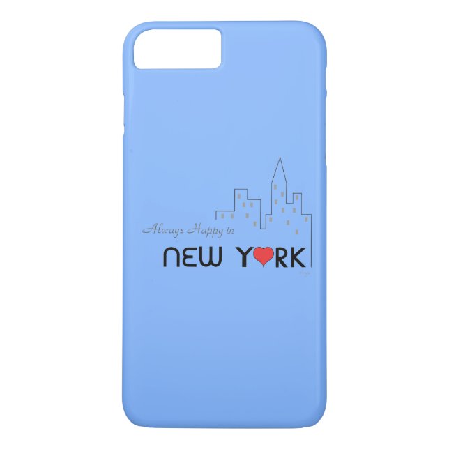 Funda De Case-Mate Para iPhone "Siempre feliz en Nueva York (amor)" (Reverso)