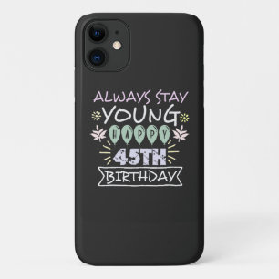 Funda Para iPhone 11 Siempre mantente joven feliz cita de cumpleaños nú