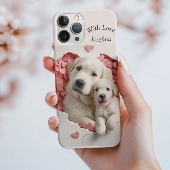 Funda De Case-Mate Para iPhone Siempre mi madre - Mamá de perro y bebé (Always my Mother -Dog Mum & Baby Case-Mate iPhone Case)