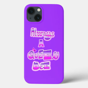 Funda Para iPhone 13 Siempre una abeja reina morada
