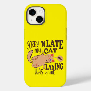 Funda Para iPhone 14 De Case-Mate Siento haber llegado tarde cuando mi gato se posó