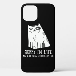 Funda Para iPhone 12 Siento haber tardado en que mi gato estaba sentado