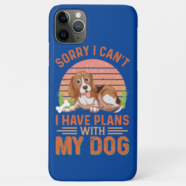 Funda De Case-Mate Para iPhone Siento no poder tener planes con mi perro (Reverso)