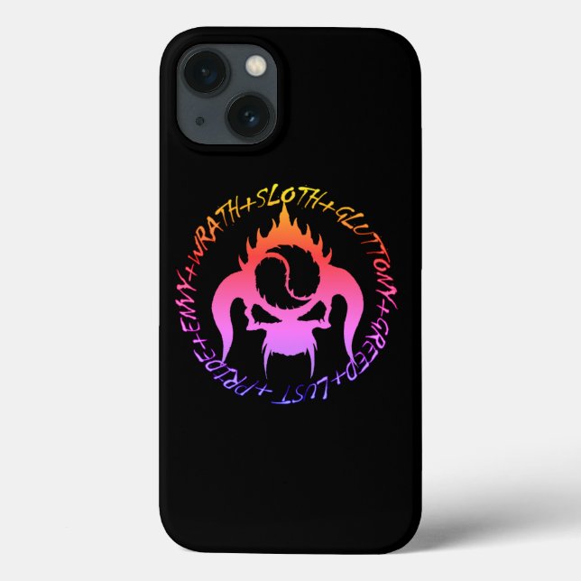 Funda De Case-Mate Para iPhone Siete pecados mortales Funda-Mate Tough (Reverso)