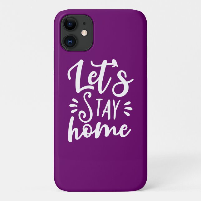 Funda De Case-Mate Para iPhone Sigamos en casa morado (Reverso)