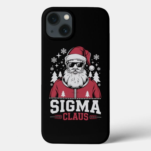 Funda De Case-Mate Para iPhone Sigma Claus Santa Cool Navidad Rizz Rizzler Meme (Reverso)