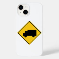 Signo de advertencia de camiones de carretera