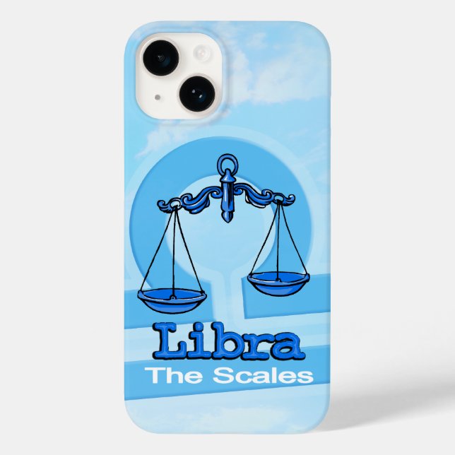 Funda De Case-Mate Para iPhone Signo de aire libra zodiac iphone azul (Reverso )