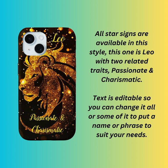 Funda De Case-Mate Para iPhone Signo de estrella de Leo (Subido por el creador)