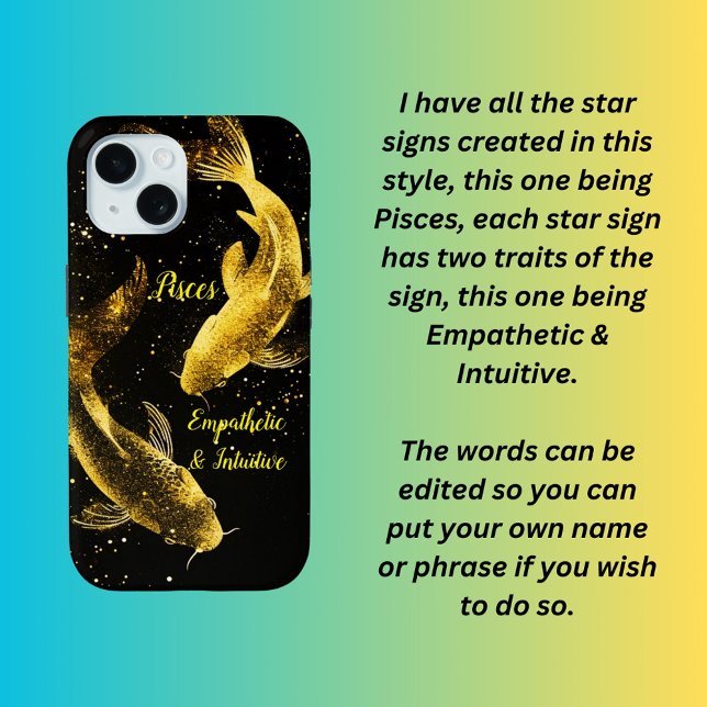 Funda De Case-Mate Para iPhone Signo de estrella de Pisces (Subido por el creador)