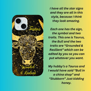 Funda Para iPhone 15 Signo de estrella de Taurus