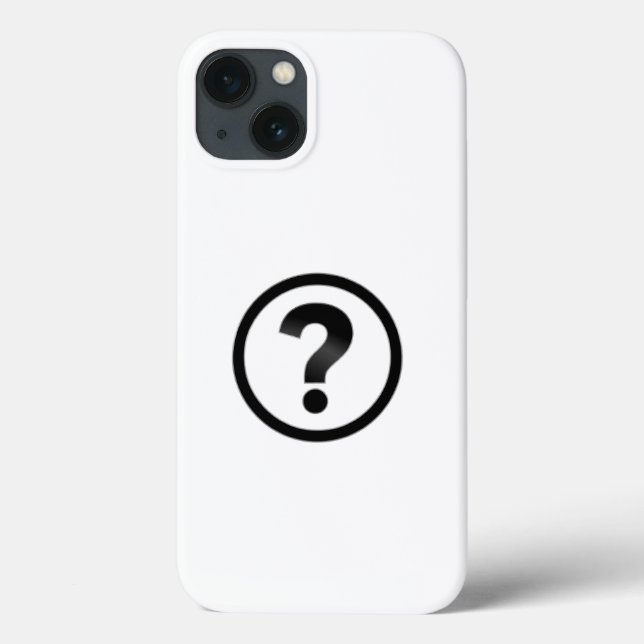 Funda De Case-Mate Para iPhone Signo de interrogación simple (Reverso)
