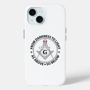 Funda Para iPhone 15 signo de la masonería canadiense