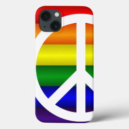 Funda Para iPhone 13 Signo de paz arcoiris