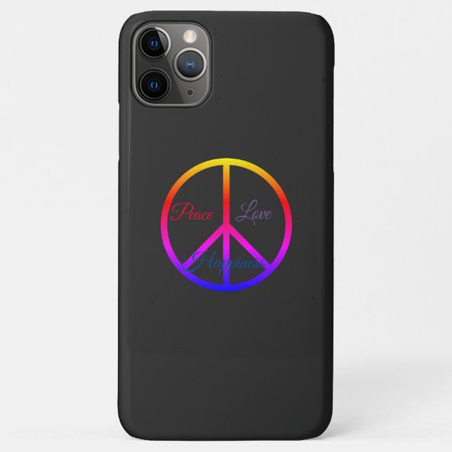 Funda De Case-Mate Para iPhone Signo de paz arcoiris (Reverso)