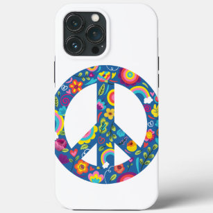 Funda Para iPhone 13 Pro Max Signo de paz Boho de Hippy 60