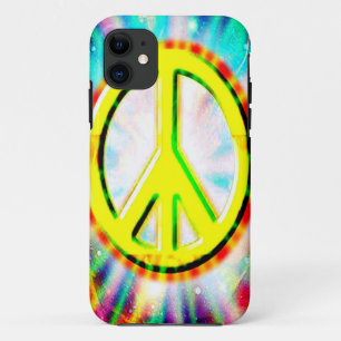 Funda Para iPhone 11 Signo de PAZ color amarillo feliz y divertido Fund