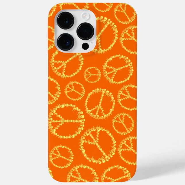 Funda De Case-Mate Para iPhone Signo de paz de calavera (Reverso)