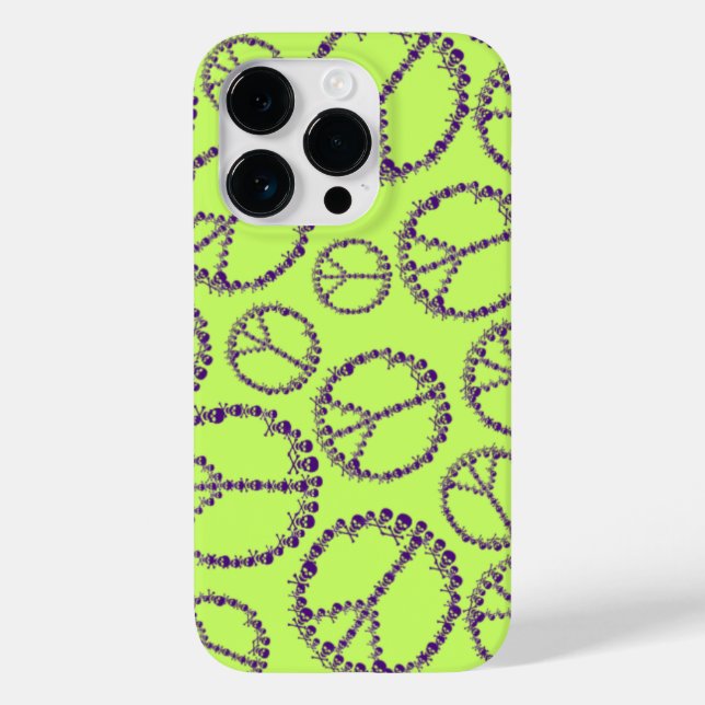 Funda De Case-Mate Para iPhone Signo de paz de Skully (Reverso )