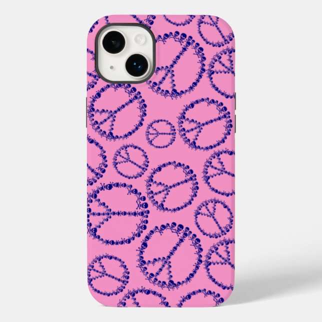 Funda De Case-Mate Para iPhone Signo de paz de Skully (Reverso )