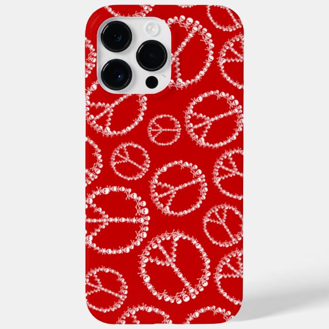 Funda De Case-Mate Para iPhone Signo de paz de Skully (Reverso)