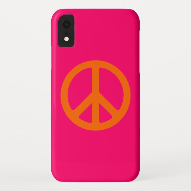 Funda De Case-Mate Para iPhone Signo de paz naranja (Reverso)