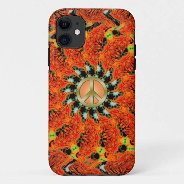 Funda De Case-Mate Para iPhone Signo de paz veraniego (Reverso)