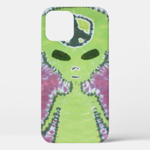 Funda Para iPhone 12 Signo de paz verde alienígena Tye Funda-Mate iPhon