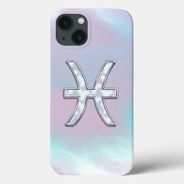 Funda De Case-Mate Para iPhone Signo de Piscis Estilo Nacar (Reverso)
