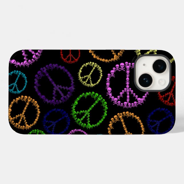 Funda De Case-Mate Para iPhone Signo de Skully Peace (Reverso (Horizontal))