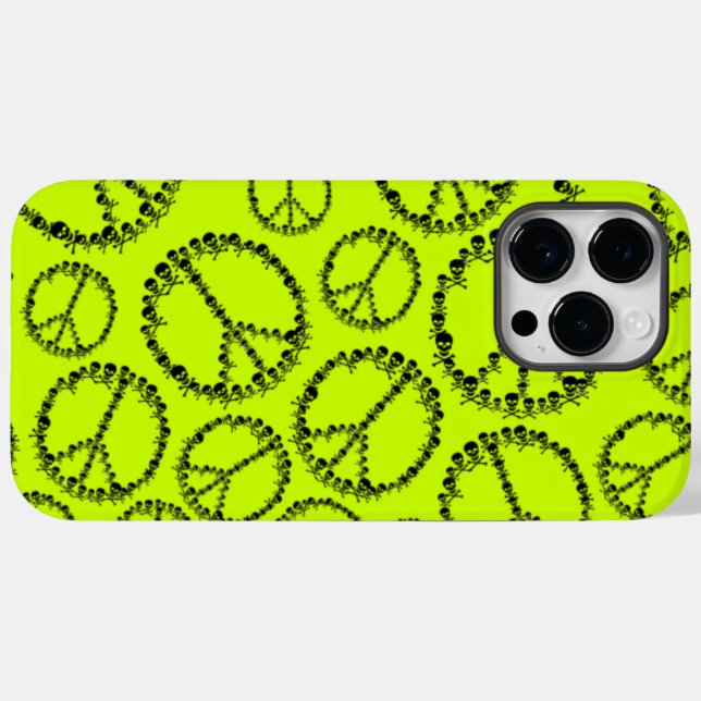 Funda De Case-Mate Para iPhone Signo de Skully Peace (Reverso  (Horizontal))