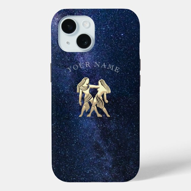Funda De Case-Mate Para iPhone Signo zodiacal Géminis (Reverso )