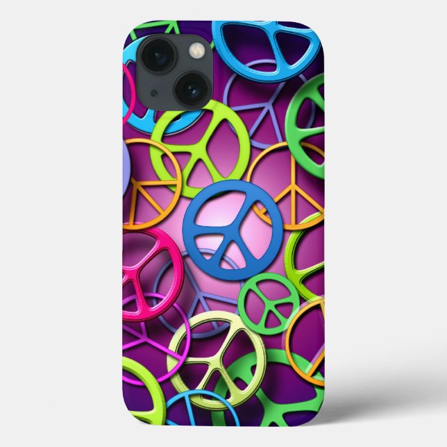Funda De Case-Mate Para iPhone Signos de la paz (Reverso)