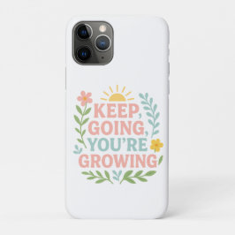 Funda Para iPhone 11 Pro Sigue creciendo la floral motivacional