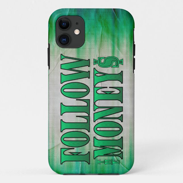 Funda De Case-Mate Para iPhone Sigue el dinero - Grunge (Reverso)