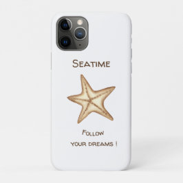 Funda Para iPhone 11 Pro Sigue tus sueños acuarela Seatime Estrella de mar