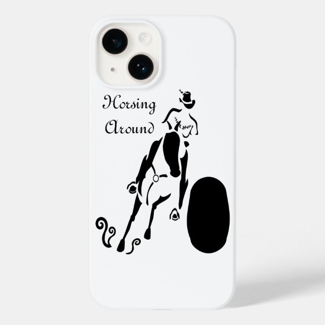 Funda De Case-Mate Para iPhone Silhouette Cowgirl Barrel Carreras (Reverso )