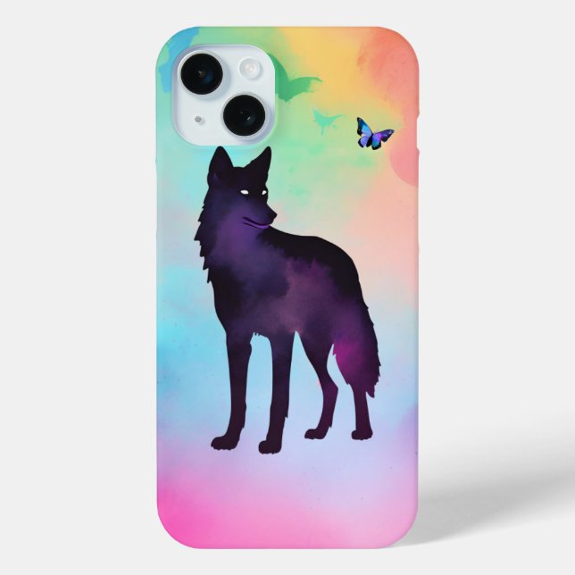 Funda De Case-Mate Para iPhone Silhouette de animales (Reverso )