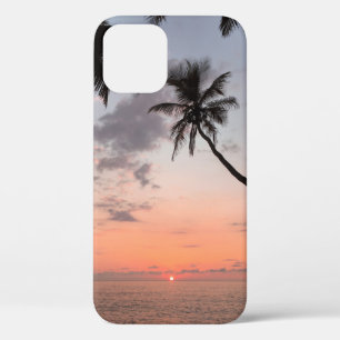FUNDA PARA iPhone 12 SILHOUETTE DE ÁRBOL DE PALMA DURANTE LA HORA DE OR