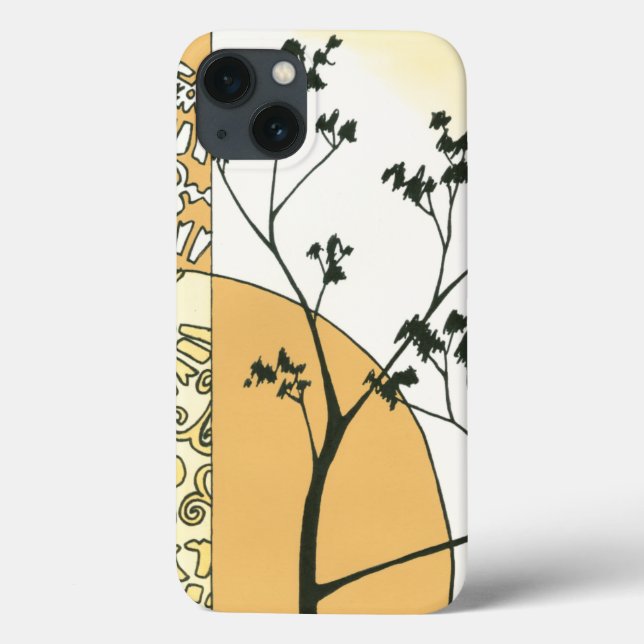 Funda De Case-Mate Para iPhone Silhouette de árbol pardo por Megan Meagher (Reverso)