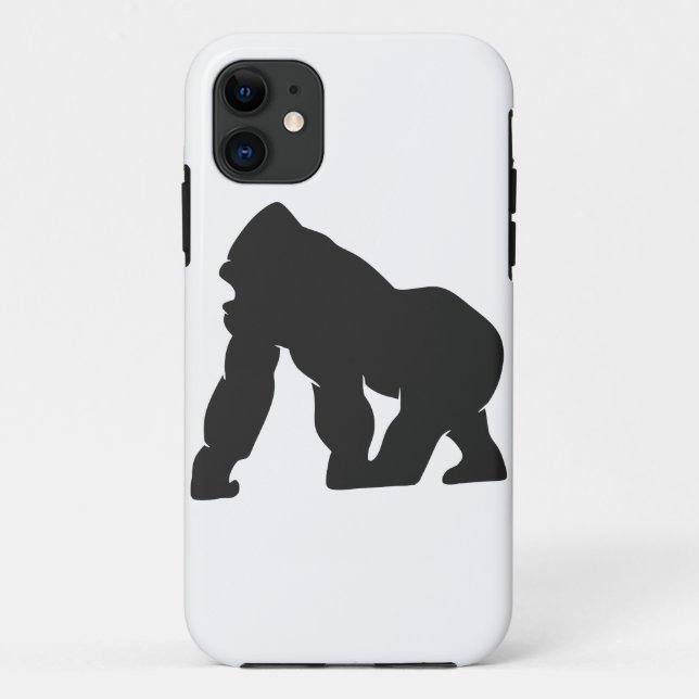 Funda De Case-Mate Para iPhone Silhouette de gorila (Reverso)