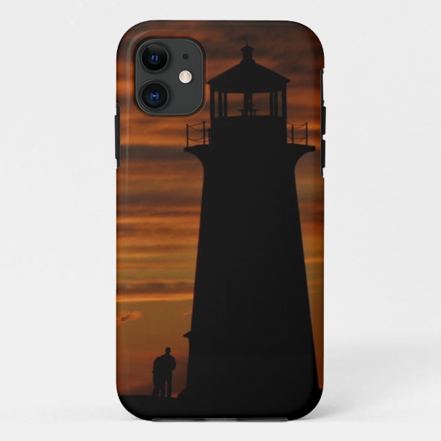 Funda De Case-Mate Para iPhone Silhouette de Lover, Peggy's Cove, Nueva Escocia i (Reverso)