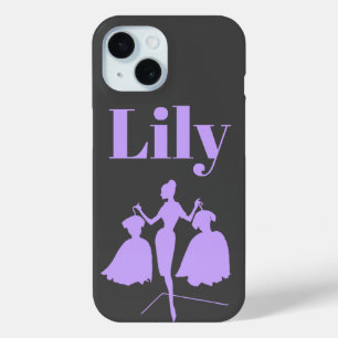 Funda Para iPhone 15 Silhouette de moda retro vintage