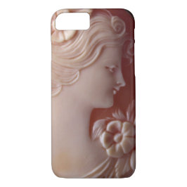 Funda Para iPhone 8/7 Silhouette de mujeres cameo vintage de Antique Cam