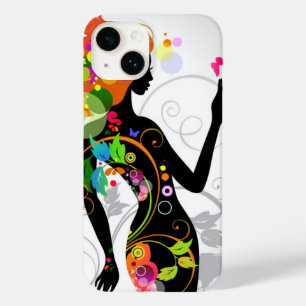 Funda Para iPhone 14 De Case-Mate Silhouette Funda-Chica Floral para iPhone 14