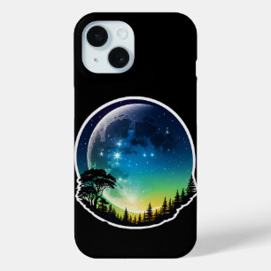 Funda Para iPhone 15 Silhouette Moon Night