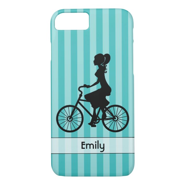 Funda De Case-Mate Para iPhone Silhouette Retro Chica (Reverso)